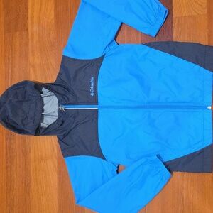 Columbia Boys Blue Rain Jacket Size S